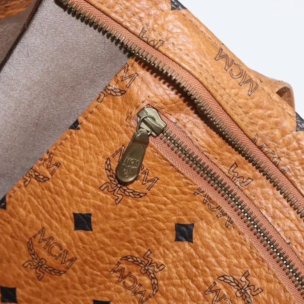 MCM Logogram Visetos Tote Bag Brown